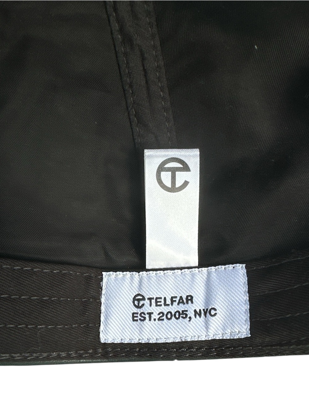 Telfar Logo Embossed Hat Black Faux Vegan Leather Adjustable Baseball Streetwear - Picture 6 of 6